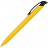 Ручка шариковая Clear Solid, желтая с черным - 