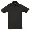 Рубашка поло мужская с контрастной отделкой Practice 270 черная - 