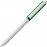 Ручка шариковая Hint Special, белая с зеленым - 