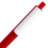 Ручка шариковая Pigra P03 Mat, красная с белым - 