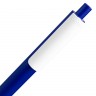Ручка шариковая Pigra P03 Mat, темно-синяя с белым - 