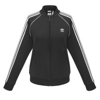 Куртка тренировочная женская на молнии SST TT, черная