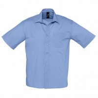 Рубашка"Bristol", васильковый_S, 65% полиэстер, 35% хлопок, 105г/м2