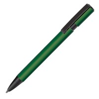 OVAL, ручка шариковая, зеленый/черный, металл