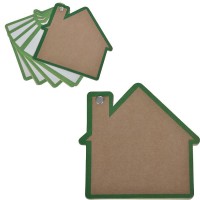 Промо-блокнот "Дом", зеленый, 13х12,5х0,9см, картон, бумага