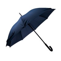Зонт-трость ANTI WIND, полуавтомат, пластиковая ручка, тёмно-синий; D=103 см 