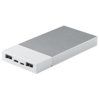 Универсальный аккумулятор "Slim Pro" (10000mAh),белый, 13,8х6,7х1,5 см,пластик,металл
