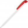 Ручка шариковая Favorite, белая с красным - 