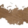 Деревянная карта России, орех - 