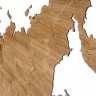 Деревянная карта России, орех - 