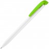 Ручка шариковая Favorite, белая с зеленым - 