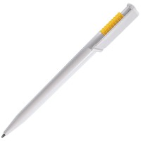 OCEAN, ручка шариковая, желтый/белый, пластик