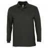 Рубашка поло мужская с длинным рукавом Winter II 210 черная - 