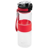 Бутылка для воды Fata Morgana, прозрачная с красным