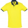 Рубашка поло Prince 190, желтая с темно-синим - 
