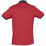 Рубашка поло Prince 190, красная с темно-синим - 