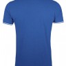 Рубашка поло мужская Pasadena Men 200 с контрастной отделкой, ярко-синяя с белым - 