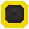 Квадратный зонт-трость Octagon, черный с желтым - 