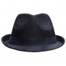 Шляпа Gentleman, черная с черной лентой - 
