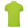 Рубашка поло мужская Pasadena Men 200 с контрастной отделкой, зеленый лайм с белым - 