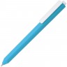 Ручка шариковая Corner, голубая с белым - 