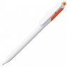 Ручка шариковая Bolide, белая с оранжевым - 