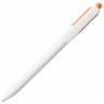 Ручка шариковая Bolide, белая с оранжевым - 