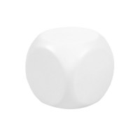 Антистресс "Куб-приниматель решений"; белый; 6х6х6 см; вспененный каучук; тампопечать