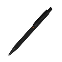 ENIGMA, ручка шариковая, черный/оранжевый, металл, пластик, софт-покрытие