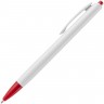 Ручка шариковая Tick, белая с красным - 