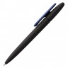 Ручка шариковая Prodir DS5 TRR-P Soft Touch, черная с синим - 