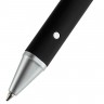 Ручка шариковая Button Up, черная с серебристым - 