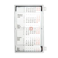 Календарь настольный на 2 года; размер 18,5*11 см, цвет- белый, пластик