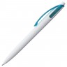 Ручка шариковая Bento, белая с голубым - 