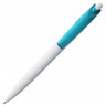Ручка шариковая Bento, белая с голубым - 